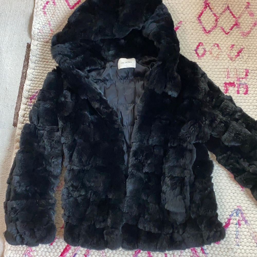 Yves Solomon fur rabbit coat